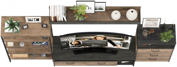 Трувор Гостиная 083, дуб гранж песочный/интра