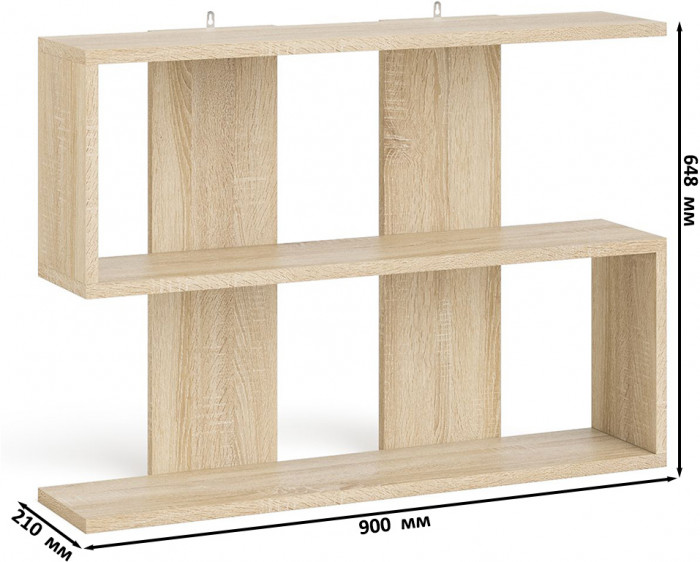 Мори компьютерный стол МС-1 левый + Комод МК1380.6 + Полка 900, дуб сонома