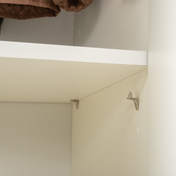 Октава Прихожая 33, белый шагрень/дуб крафт золотой/фасады МДФ белый шагрень