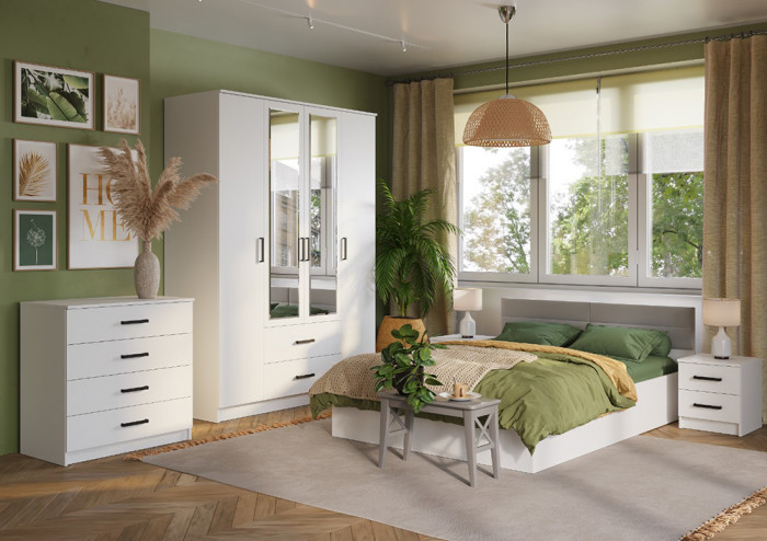 Кровать с настилом ЛДСП Фьюжн КР-18 160х200