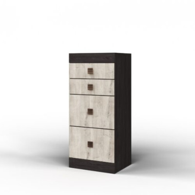 Комод с четырьмя ящиками "Лондон" - Дуб кентерберри/Сосна натуральная