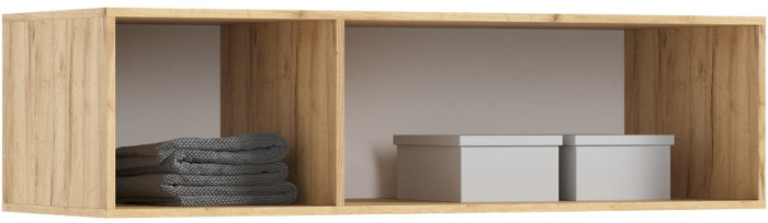 Антресоль к шкафу Ирис (1350), Крафт золотой/Браш вайт