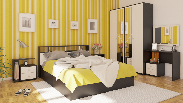 Камелия Стол косметический, венге/дуб лоредо