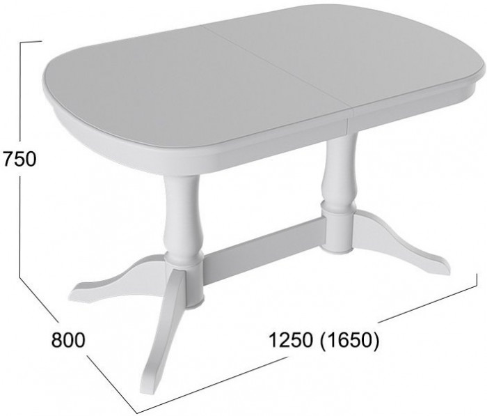 Стол обеденный Валенсия 1,8 (Орех темный)