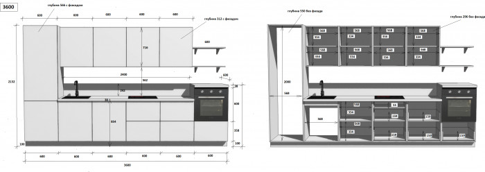 КГ 3600 ПВХ, Белый софт матовый Арника РМ в.10
