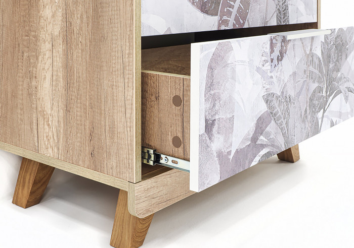 Комод "Мегаполис" КМ-02 Дуб каньон/фотопечать "Бали"