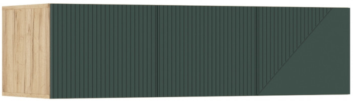 Антресоль к шкафу Ирис (1350), Крафт золотой/Браш мени грин