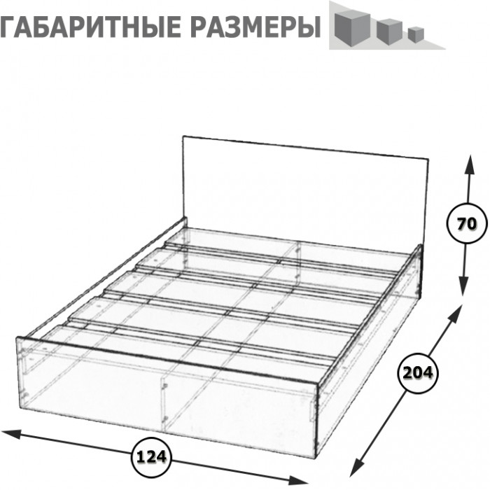 Стандарт Кровать 1200, венге
