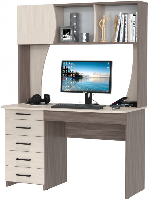 Стол рабочий 6-0606бод.тем/св Сигма, бодега тёмный/бодега светлый