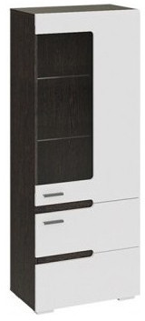 Фьюжн ТД-260.07.27 Шкаф для посуды (Белый глянец, Венге Линум)