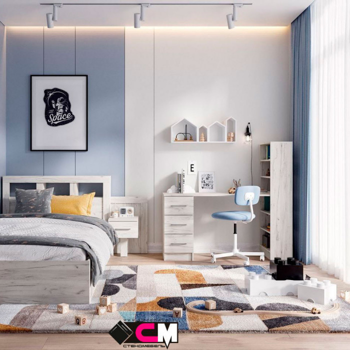 Гранд стол письменный (1,450 х1,350х0,502) дуб крафт белый