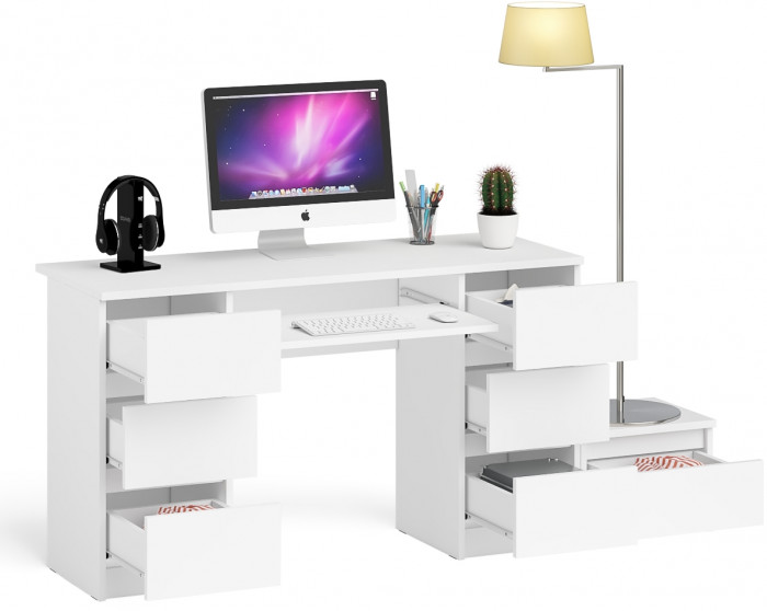 Мори компьютерный стол МС-2 + Тумба ТМП400.1, белый