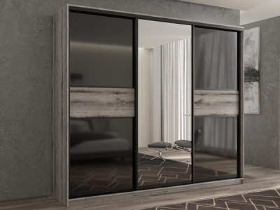 Шкаф-купе Кааппи 9 Эвок Окаменелый 240х45х230 см