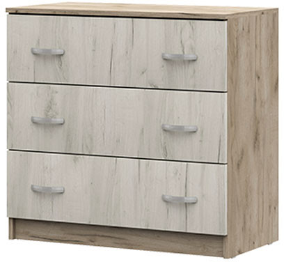 КМ 551М Бася ЛДСП комод дуб крафт серый/дуб крафт белый