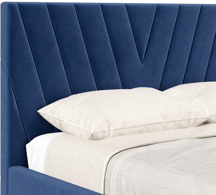 Кровать с подъёмным механизмом 1800 Палермо, темно-синий