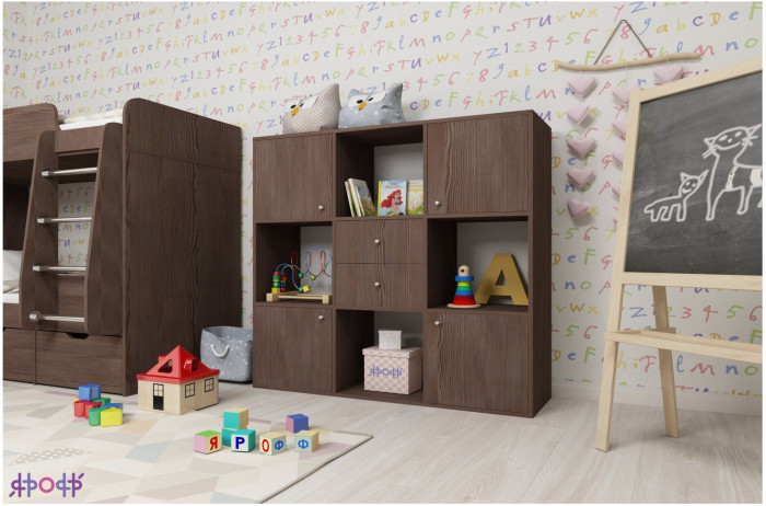 Стеллаж Джери (Белое дерево/Винтерберг)