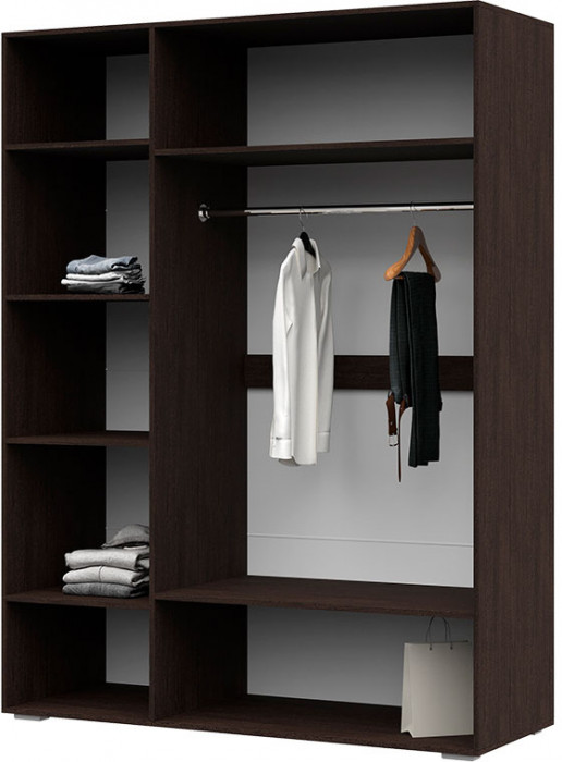 Вегас Шкаф 3-х ств 1500*2000*570 венге/белый глянец