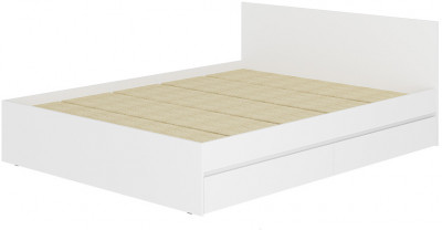 Кровать с основанием 1,6 м Симпл КР-17, Белый