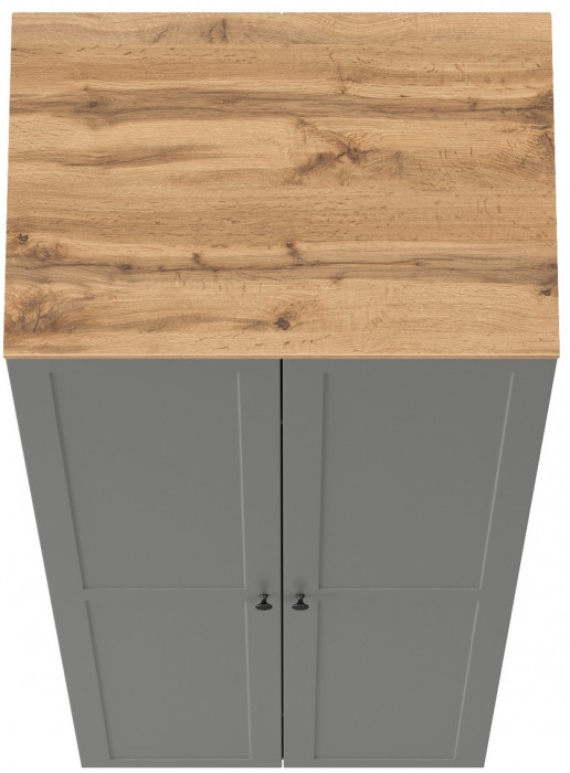 Остин 13.224 Шкаф, серый графит/дуб крафт золотой