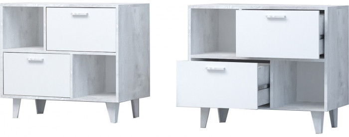 Модульная прихожая ЭГО 2 (Крафт золотой / Белый глянец)