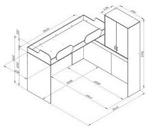 Дельта-18.05 Кровать-чердак верхняя