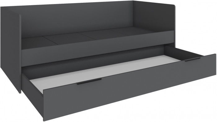 Кровать Мадрид (0,9) универсальная, Графит серый