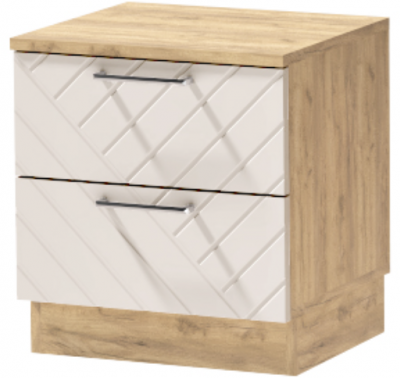 Тумба-6 прикроватная напольная "Иннэс-7", Крафт золотой/Тирамису матовый