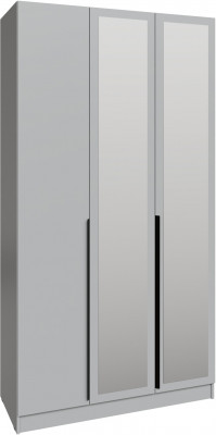 Шкаф Мадрид (1,2) с зеркалом, Камень серый