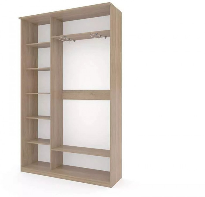 Шкаф купе Модерн 1490х450 2-х дверный 2-х секционный фотопечать №2 ясень