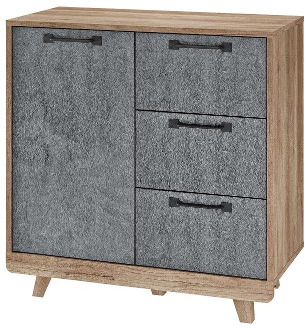 Комод "Мегаполис" КМ-12 Дуб каньон/M18 серый