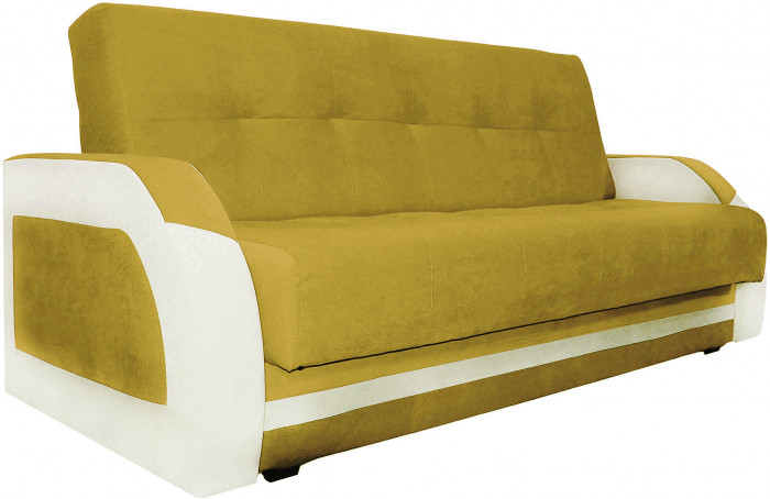 Диван-книжка Феникс, 140х190, велюр желтый