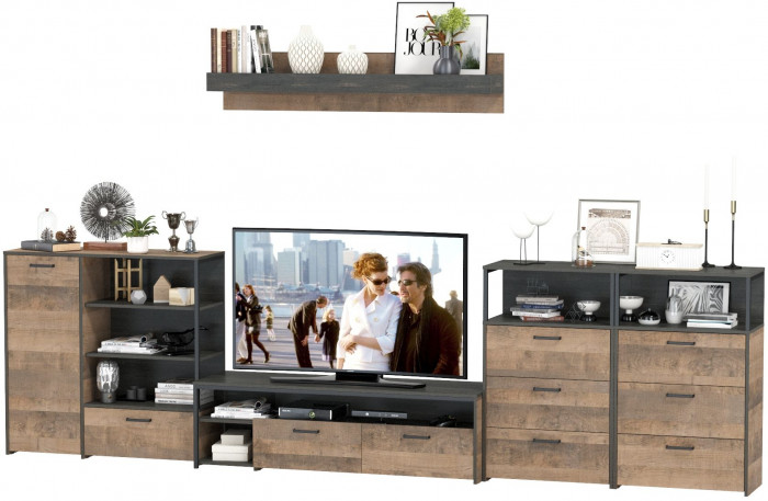 Трувор Гостиная 105, дуб гранж песочный/интра