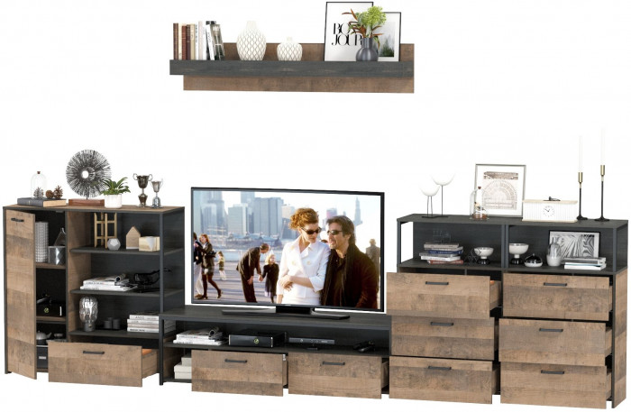 Трувор Гостиная 105, дуб гранж песочный/интра