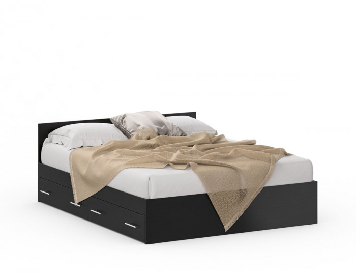 Кровать с ящиками 1600 + Шкаф 2-х створчатый Стандарт, венге