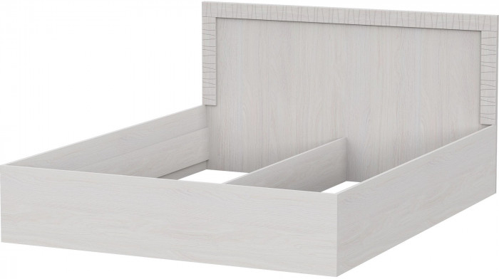 Гамма 20 Кровать двойная (универсальная 1,6х2,0) Серия №4 Ясень Анкор светлый / Сандал светлый