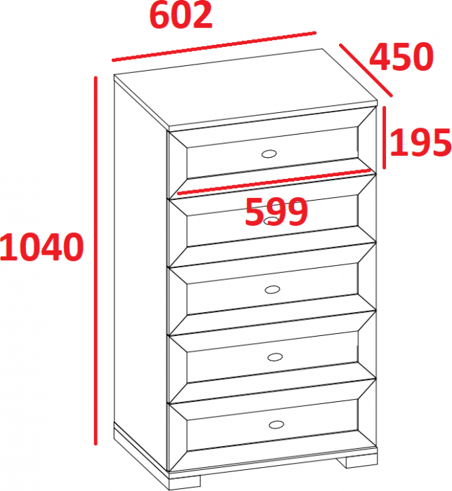 Комод Sherlock 6, ясень светлый