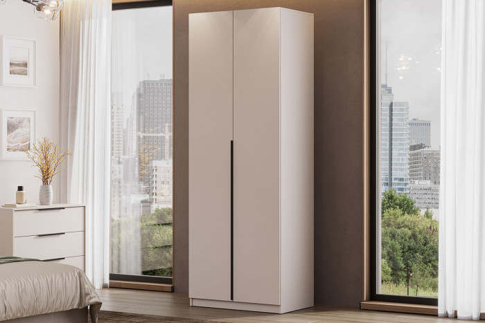 Шкаф распашной с наполнением (3 полки + 2 ящика + штанга) ШК 5 (800), Меланж