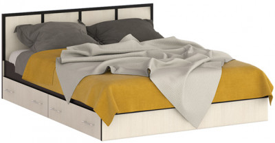 Сакура Кровать с ящиками 1600, венге/дуб лоредо