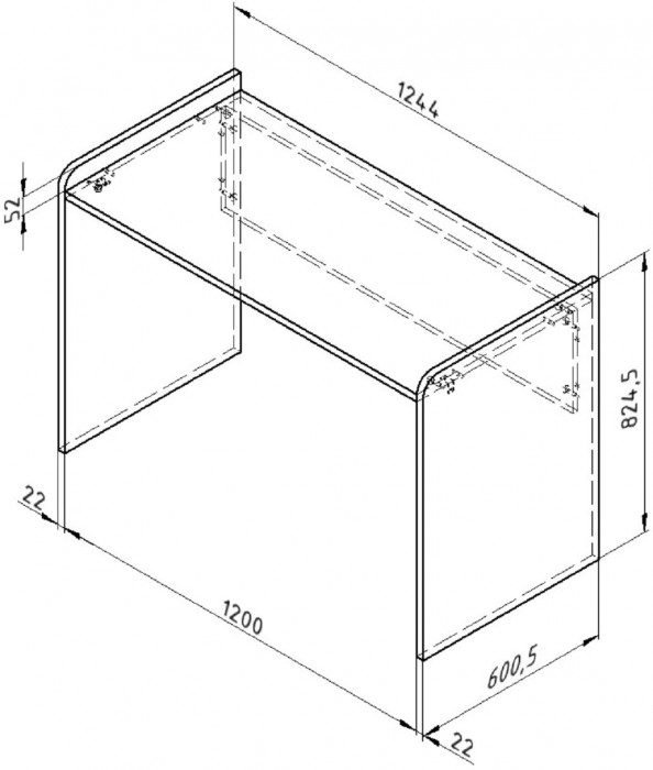 Дельта-Сильвер 15.03 Стол письменный