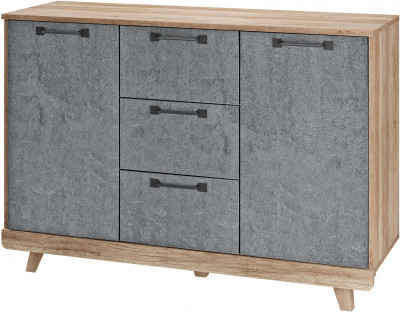 Комод &quot;Мегаполис&quot; КМ-15 Дуб каньон/M18 серый