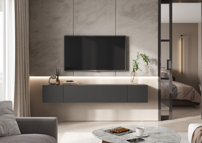 Оскар Тумба ТВ графит софт NEW/графит