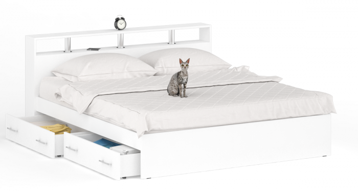 Камелия Кровать с ящиками 1800, белый