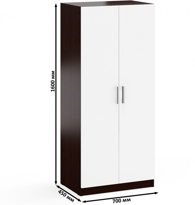 С-МД-СК9 Компоновка № 08, цвет венге/белый шагрень, ШхГхВ 344х70х160 см., НЕ универсальная сборка