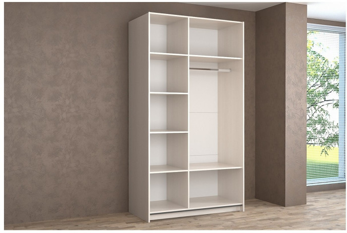 Шкаф-купе Иннэс-5 1200 Ф3/Ф3, Бодега белая