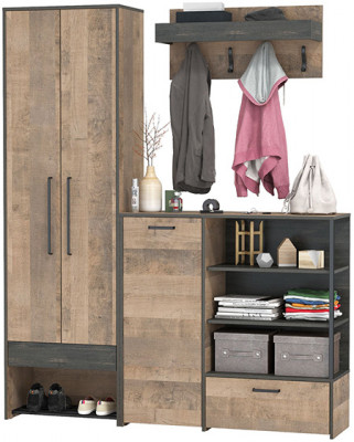 Трувор Прихожая 201, дуб гранж песочный/интра