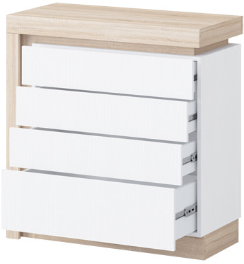 Астра Комод №1, Белый глянец/Сонома (подсветка)