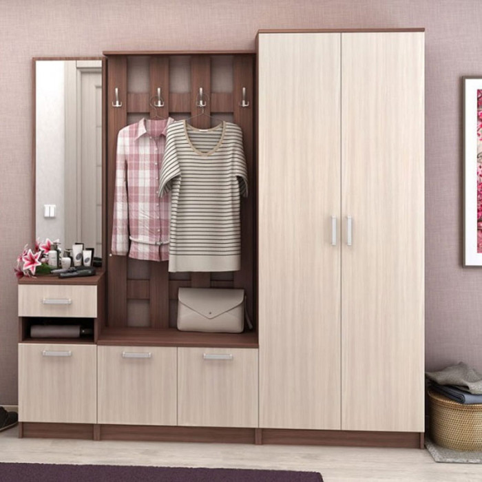 ШК-204 Машенька ЛДСП шкаф комби (800*2020*380) венге/дуб белфорт