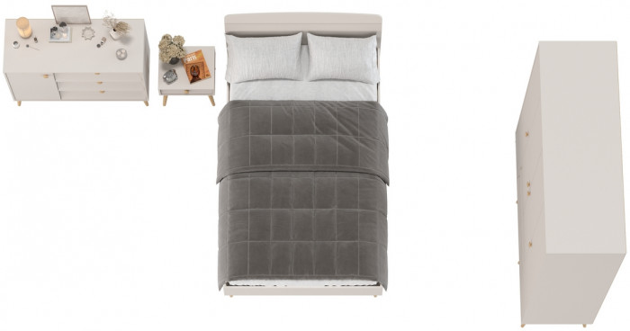 Афина Спальня 30-1200, кашемир серый