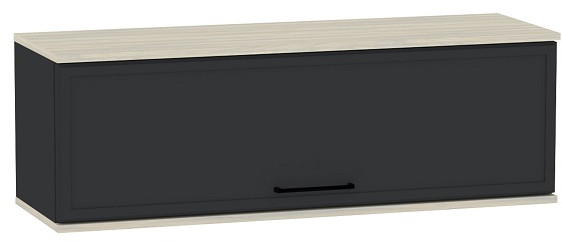 Шкаф навесной Аурелио 81, Антрацит-Блеквуд Сатиновый