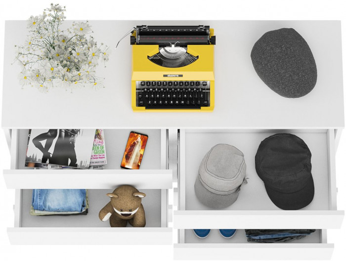 Мори Комод МК1200.6, цвет белый, ШхГхВ 120,4х41х73 см.